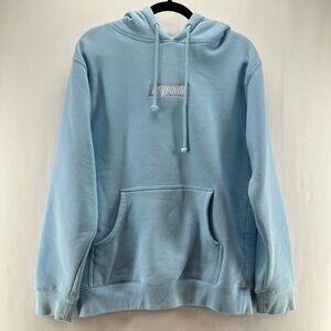 ARTFORM Hoodie Adult Sz S Spellout Embroidered Jumper Pullover Sweatshirt Blue